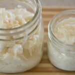Homemade lotion in jars