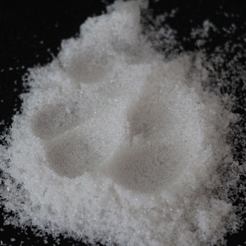 Dog's footprint on a pile of lye - demonstration for safety