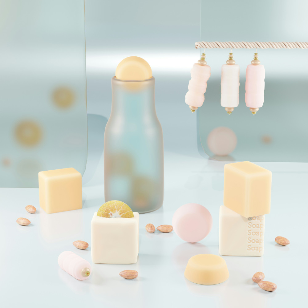 Handmade soap pastels
