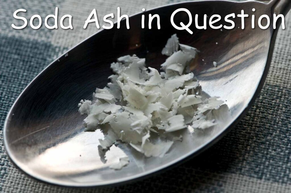 White layer on soap scrapings